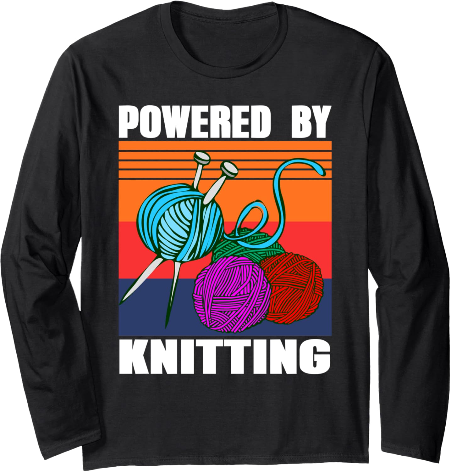 Powered by Knitting Retro Yarn Pride Look Long Sleeve