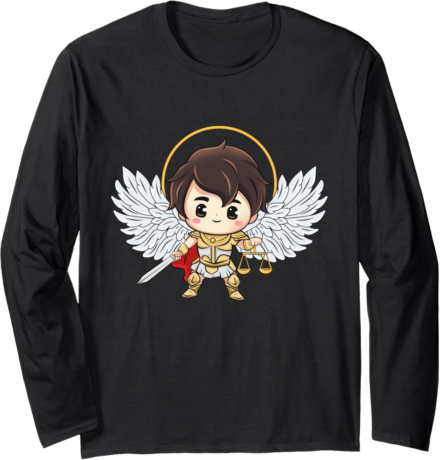 Cute Saint Michael the archangel Long Sleeve