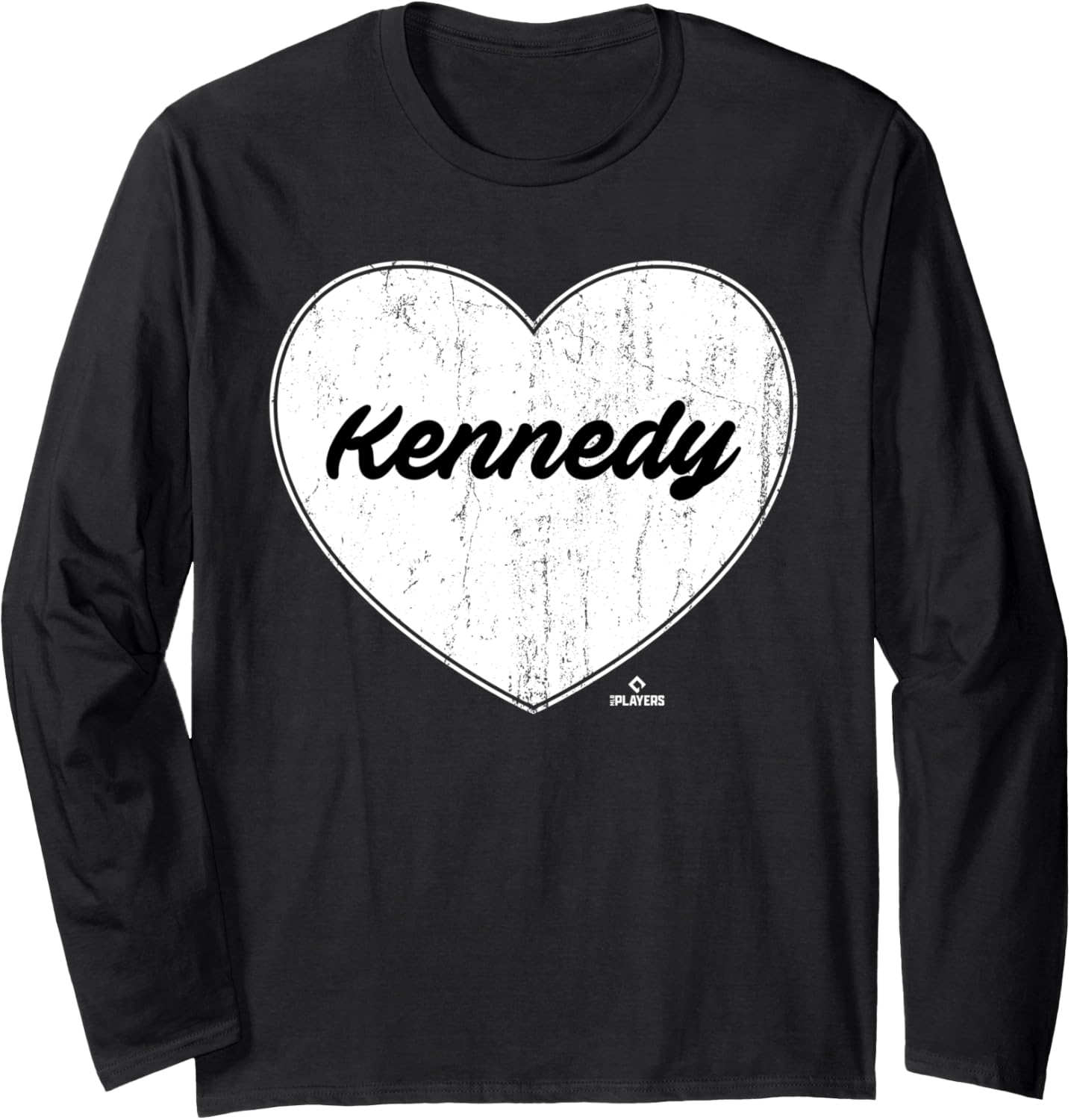 Distressed Heart Michael Kennedy Prospect Baseball Fan Gear Long Sleeve
