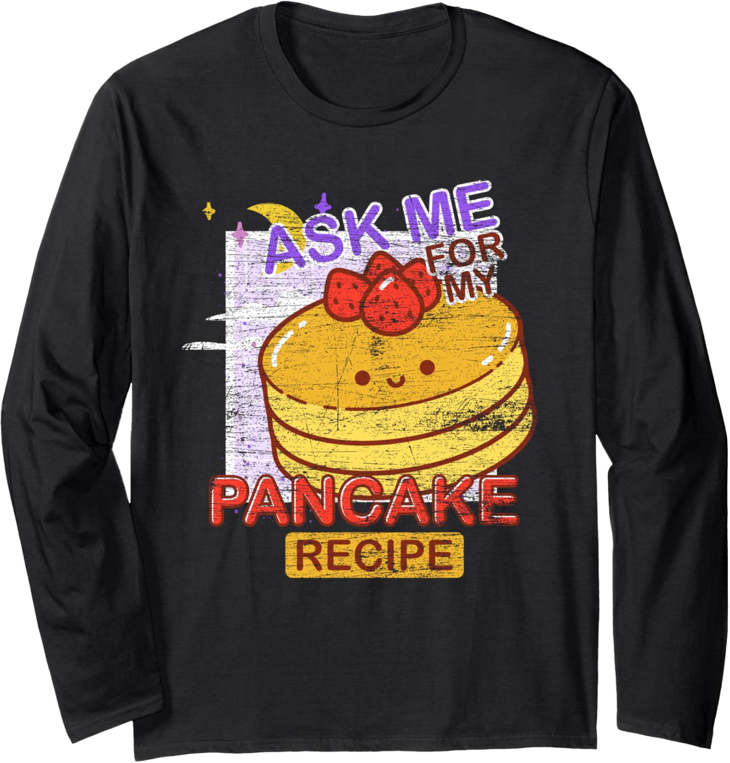 Funny Breakfast Food Lover Pancake Maker Kawaii Pancake Long Sleeve