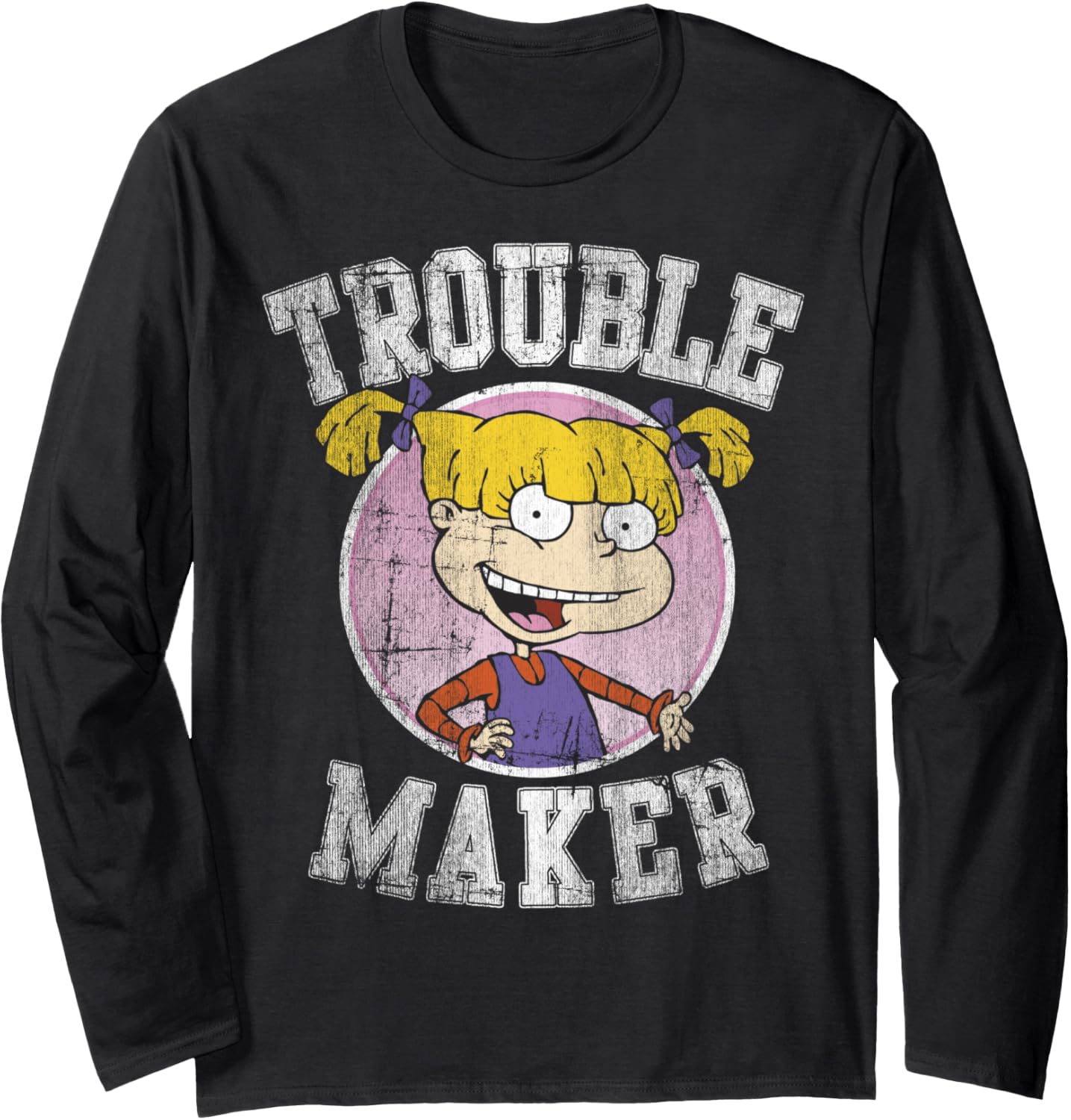 RugRats Angelica Trouble Maker Circle Logo Long Sleeve Long Sleeve