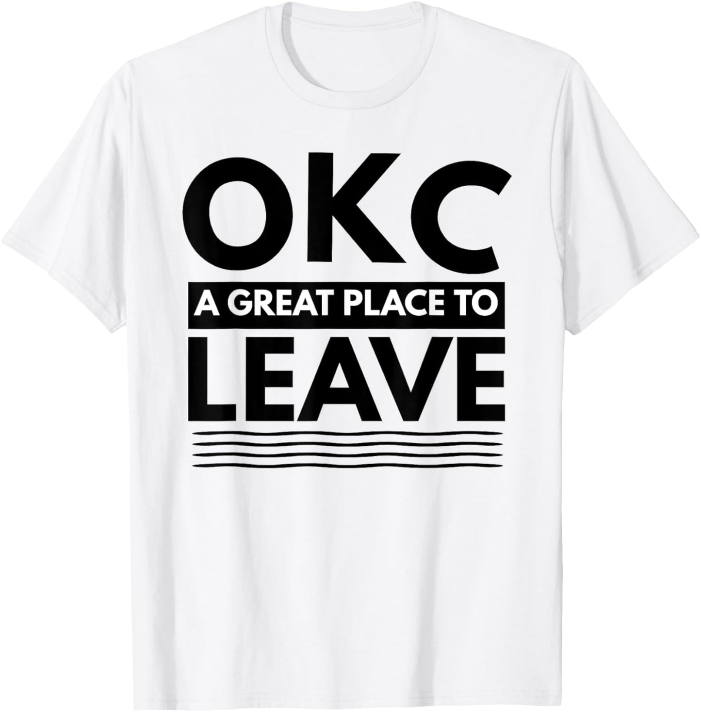 Funny Oklahoma City A Great Place To Leave OKC Retro T-Shirt