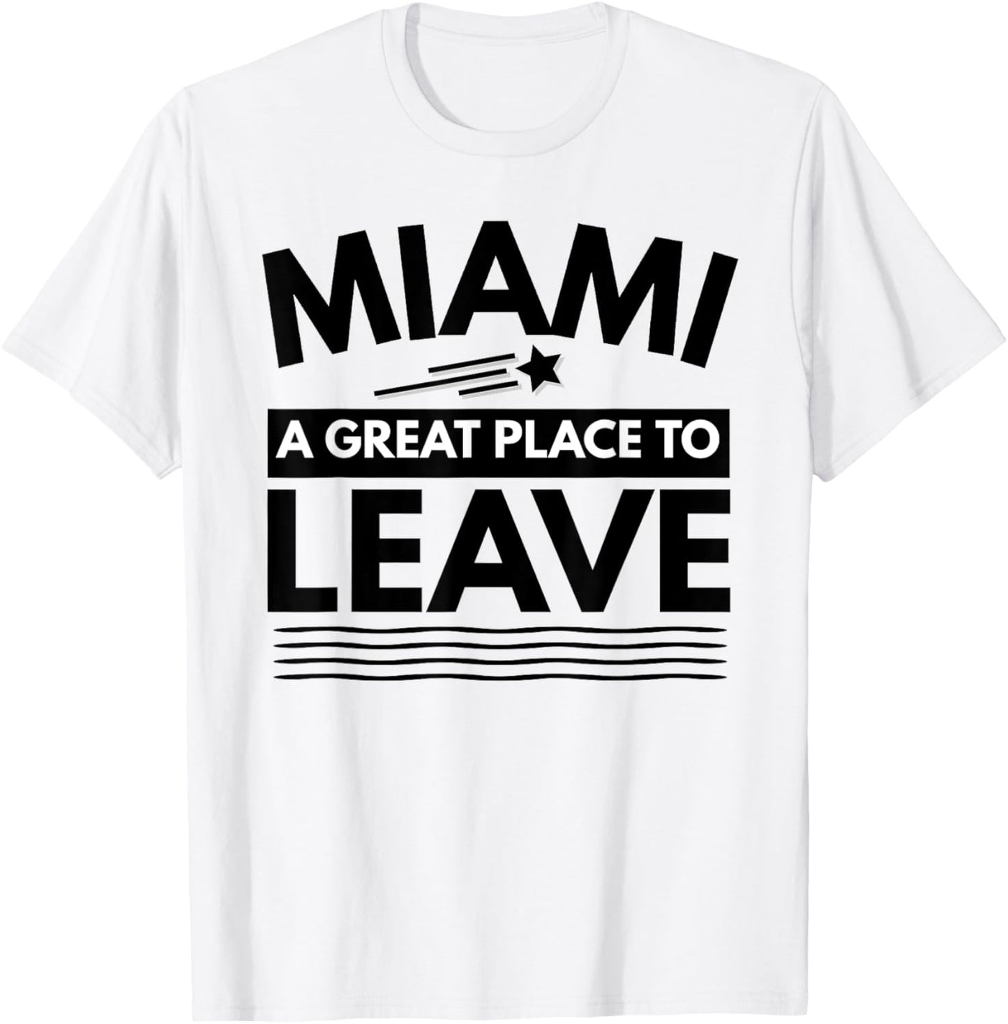 Funny Miami A Great Place To Leave Miami Sarcasm Retro Tees