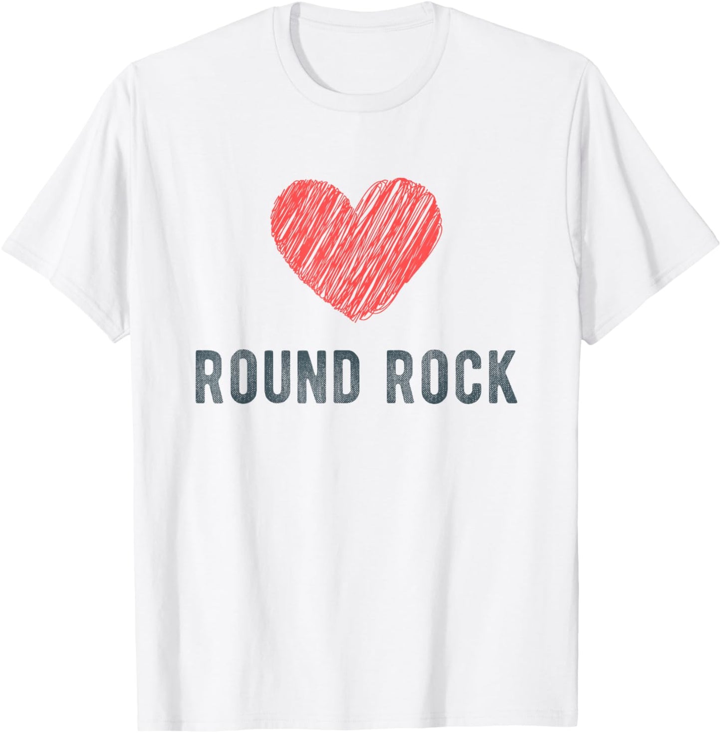 Round Rock Heart Love Favorite City or Place