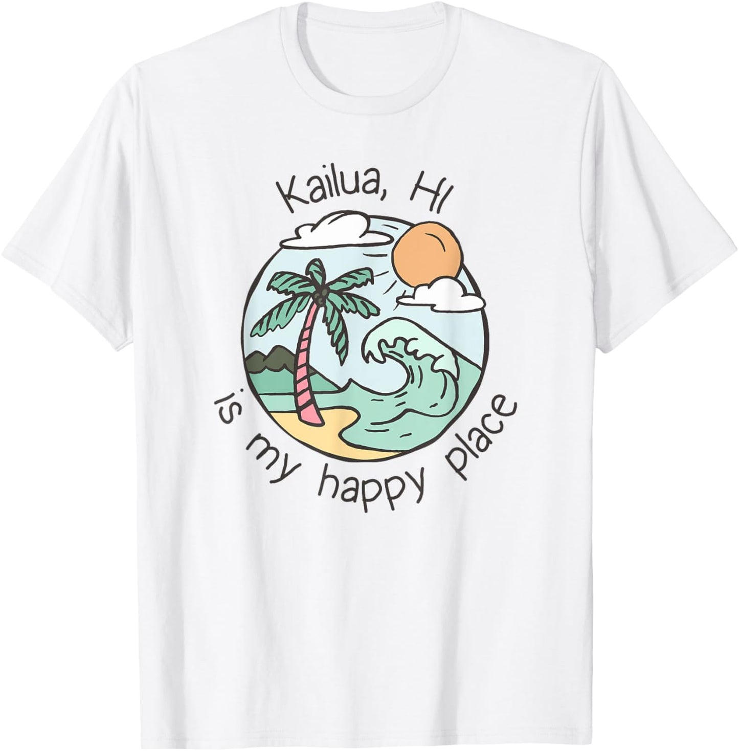 Cute Beach Motiv My Happy Place - Kailua Men Women Kids