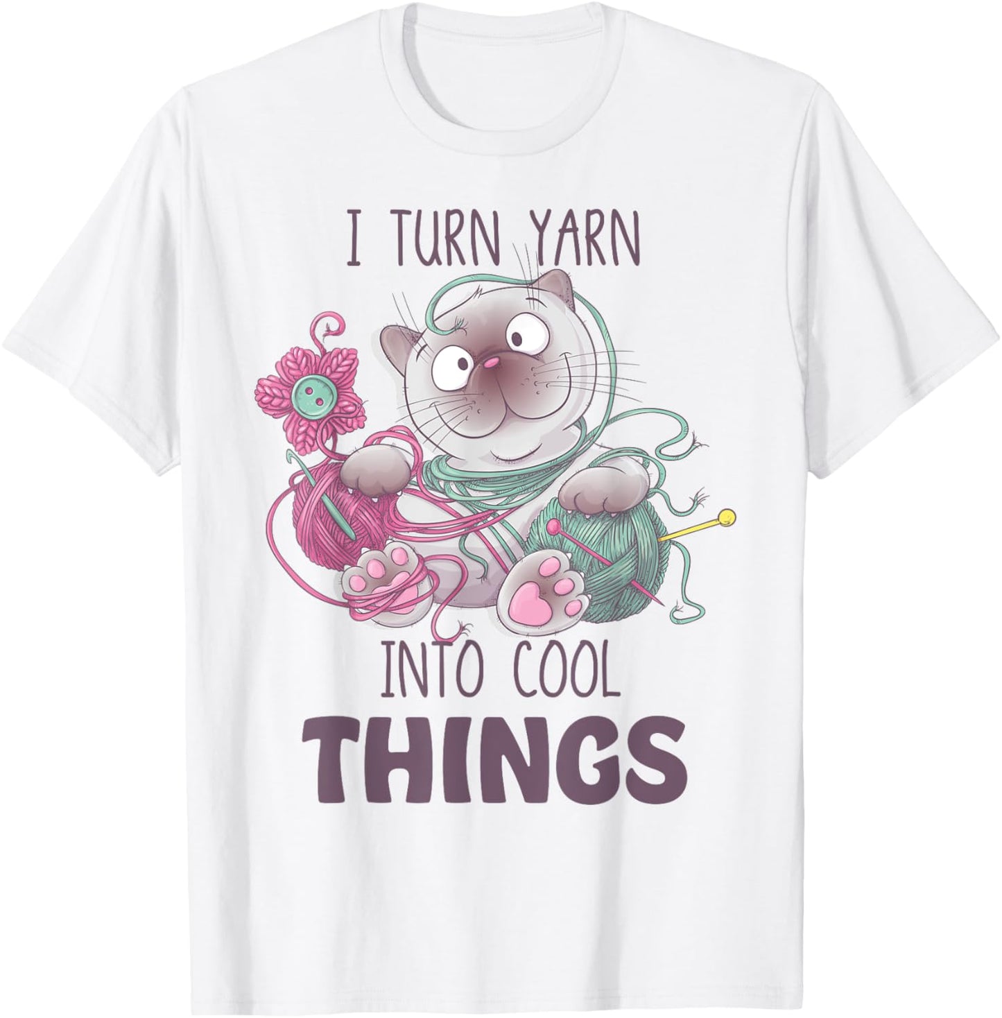 Sewing Girl Knitting Knitter I Turn Yarn Into Cool Things