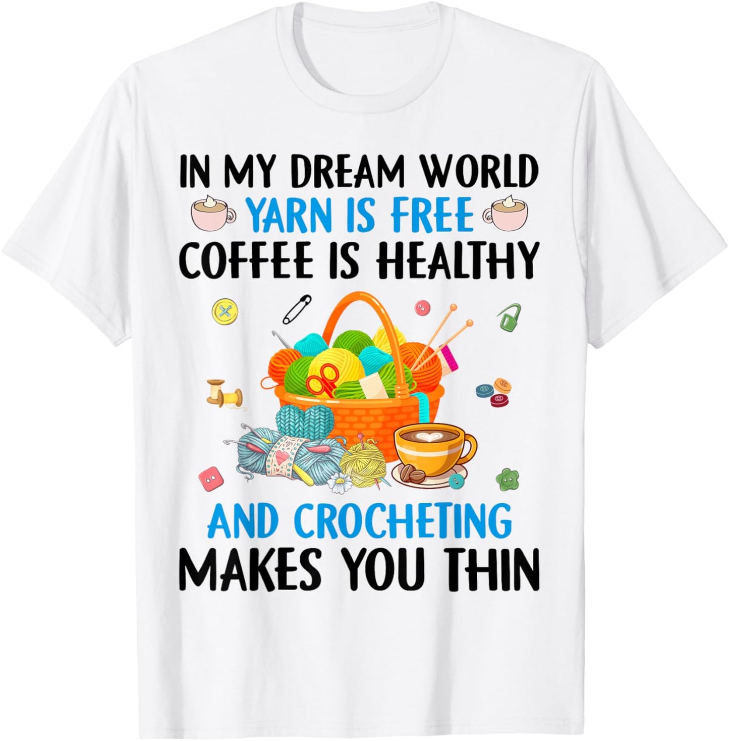 Funny Crocheting Crochet Coffee Lover Yarn Knitting knitter