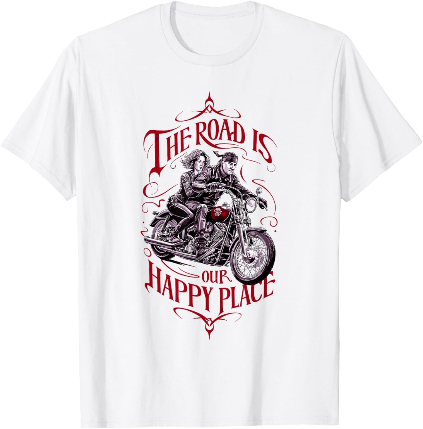 For Bikers | THE ROAD IS OUR HAPPY PLACE | Biker Wife