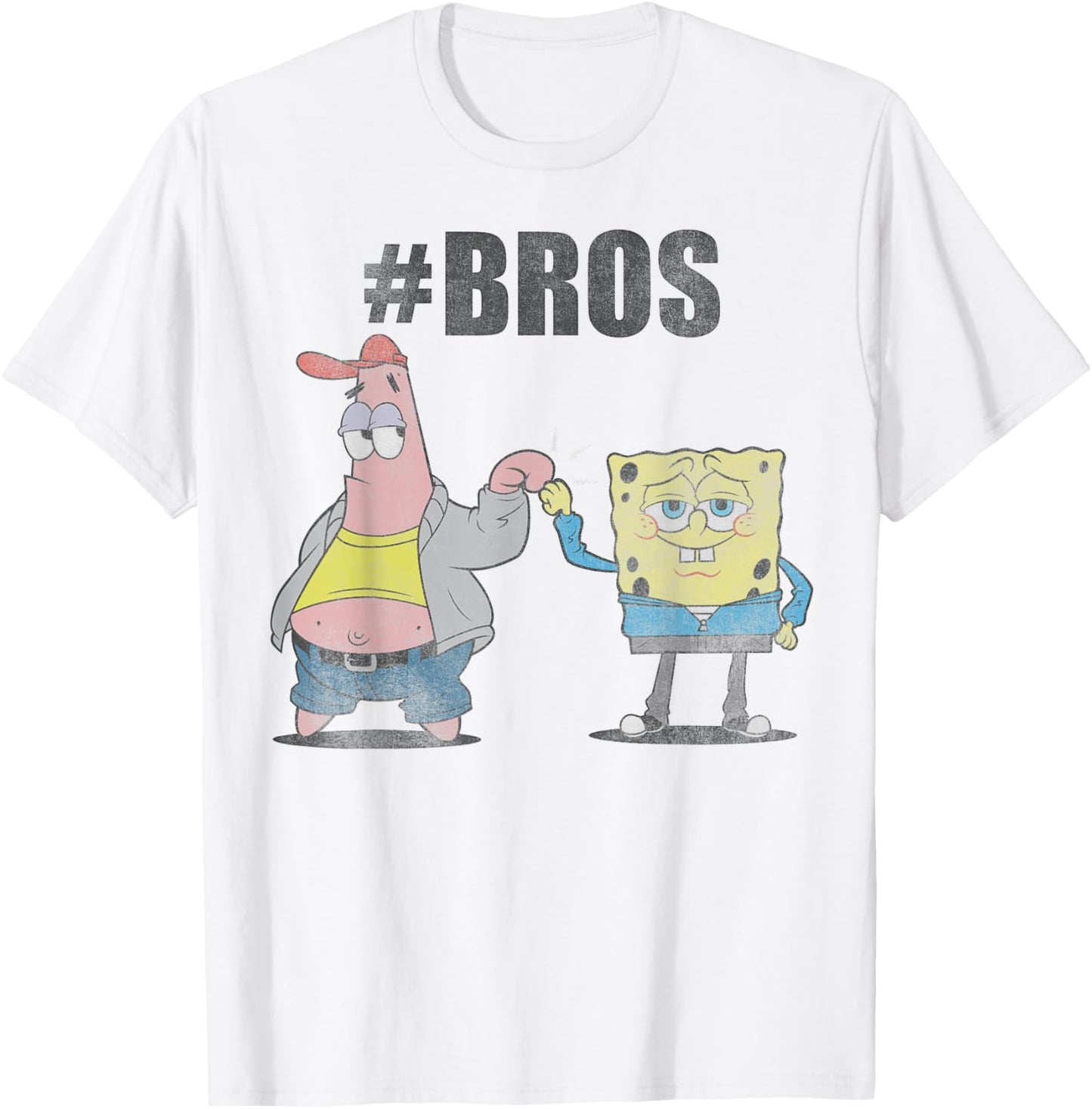 Spongebob Squarepants And Patrick Hashtag Bros Funny T-Shirt