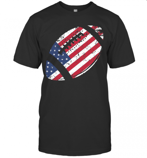 American Football 4Th July American Flag Patriotic T Shirt