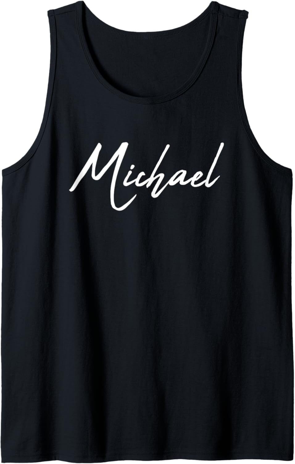 Beautiful Handwritten Font Michael Calligraphy Tank Top
