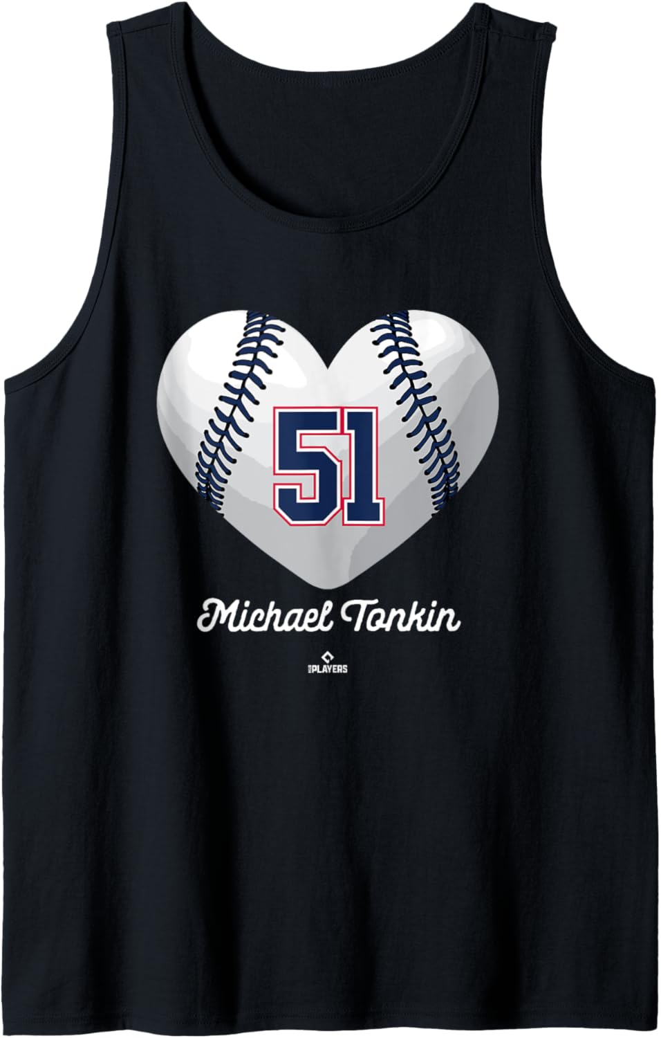 Baseball Heart Number Michael Tonkin Atlanta MLBPA Tank Top