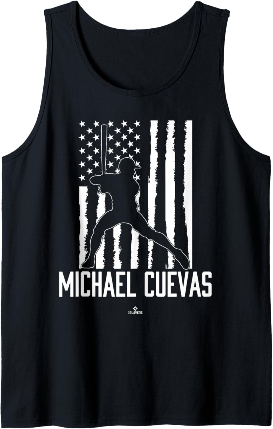 Distressed Flag Swing Michael Cuevas Prospect Baseball Fan Tank Top