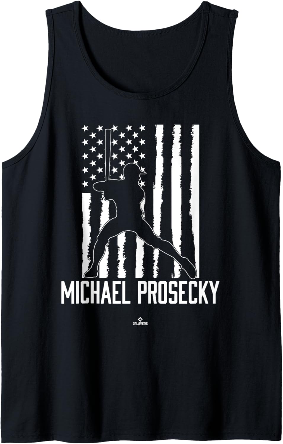 Distressed Flag Swing Michael Prosecky Prospect Baseball Fan Tank Top
