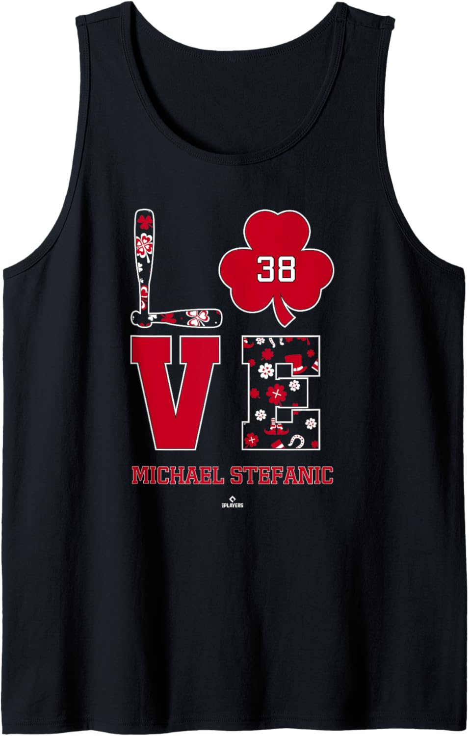 St Patrick's Day Love Floral Michael Stefanic Los Angeles Tank Top