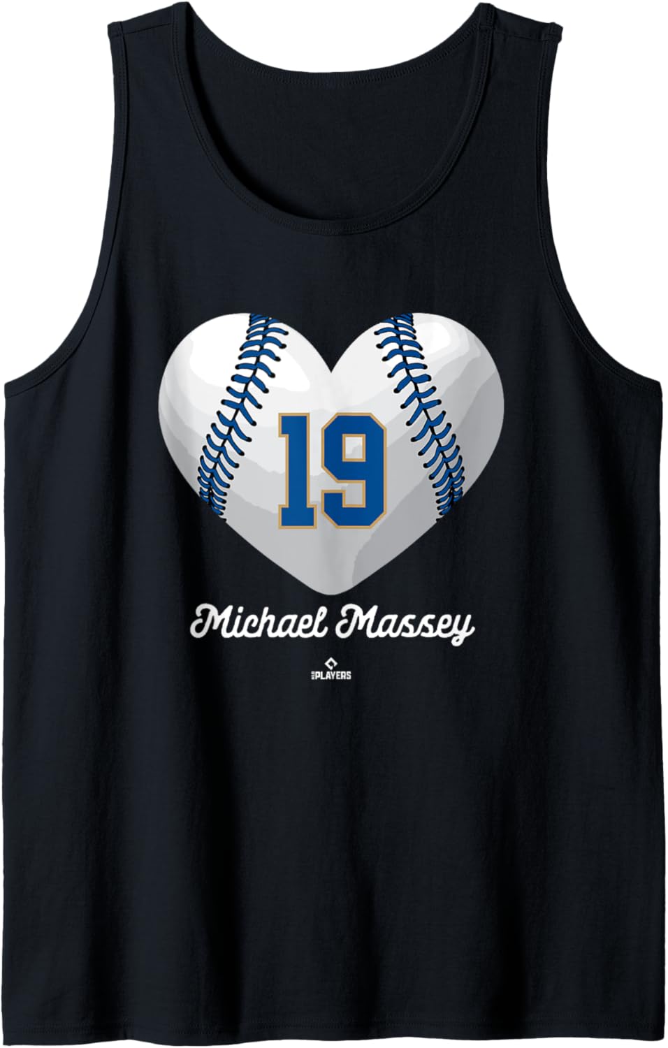 Baseball Heart Number Michael Massey Kansas City MLBPA Tank Top