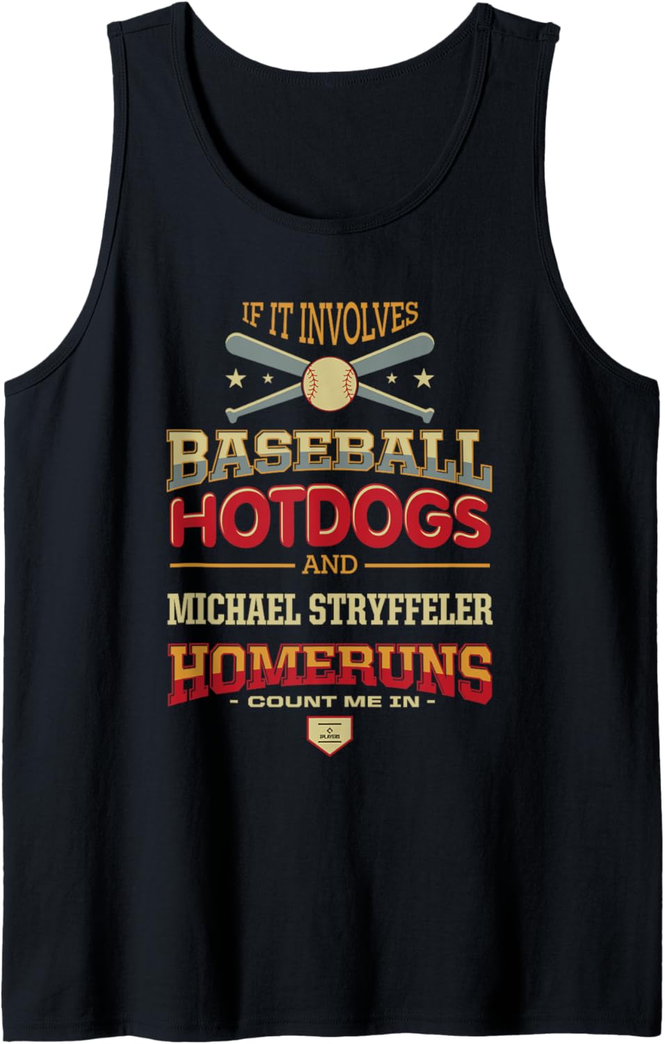 Baseball, Hotdogs and Michael Stryffeler Prospect Baseball Tank Top