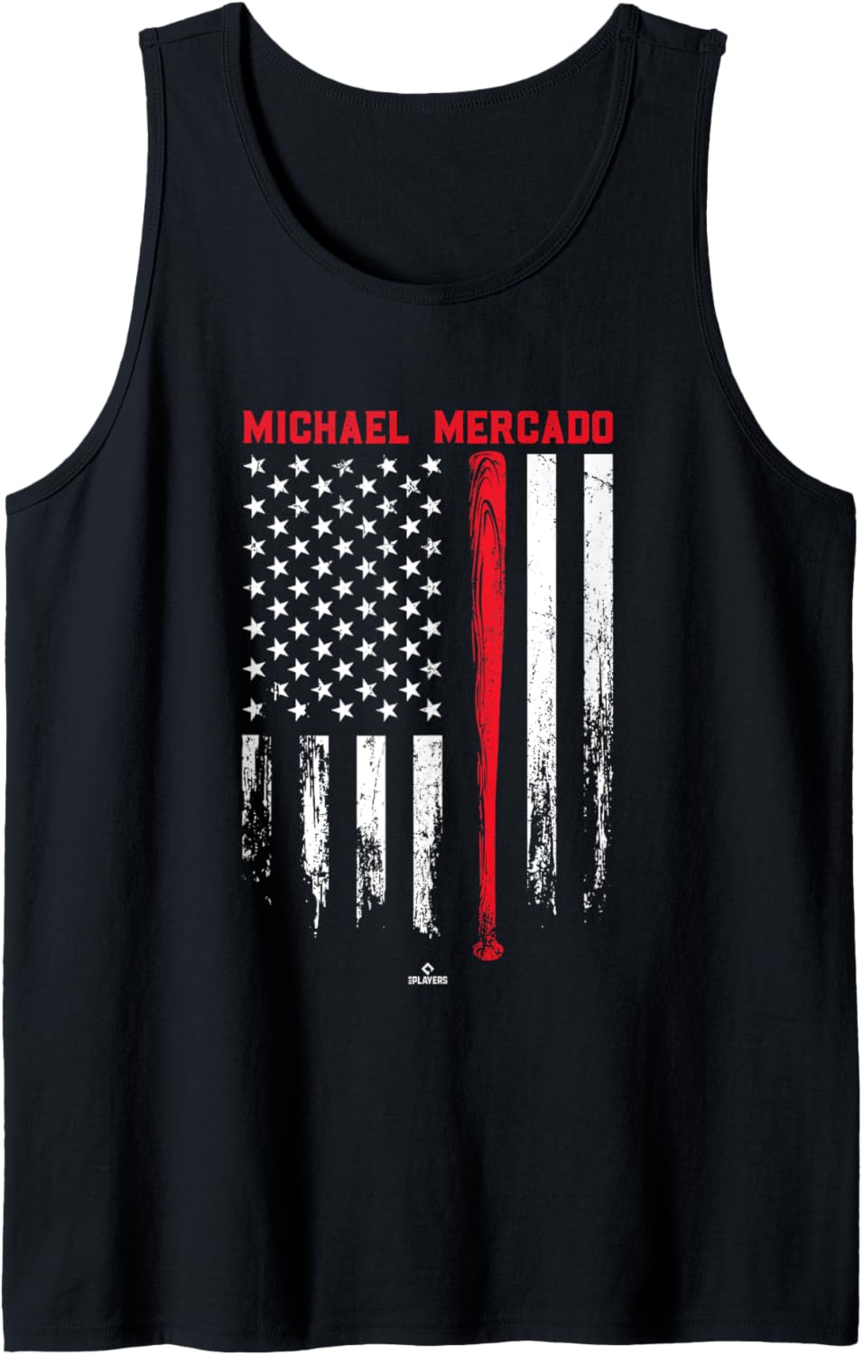 USA Flag Bat Michael Mercado Philadelphia Baseball MLBPA Tank Top