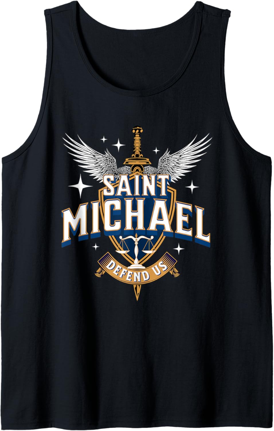 Sword of St Saint Michael Archangel Catholic Angel Warrior Tank Top