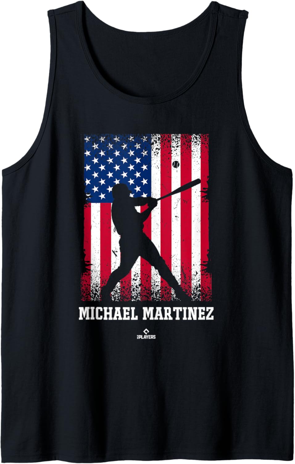 American Flag Swing Michael Martinez Prospect Baseball Fan Tank Top