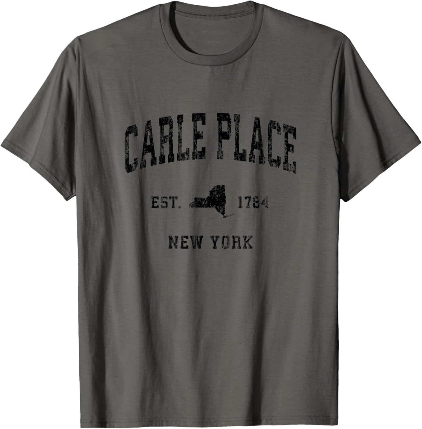 Carle Place New York NY Vintage Athletic Black Sports Design