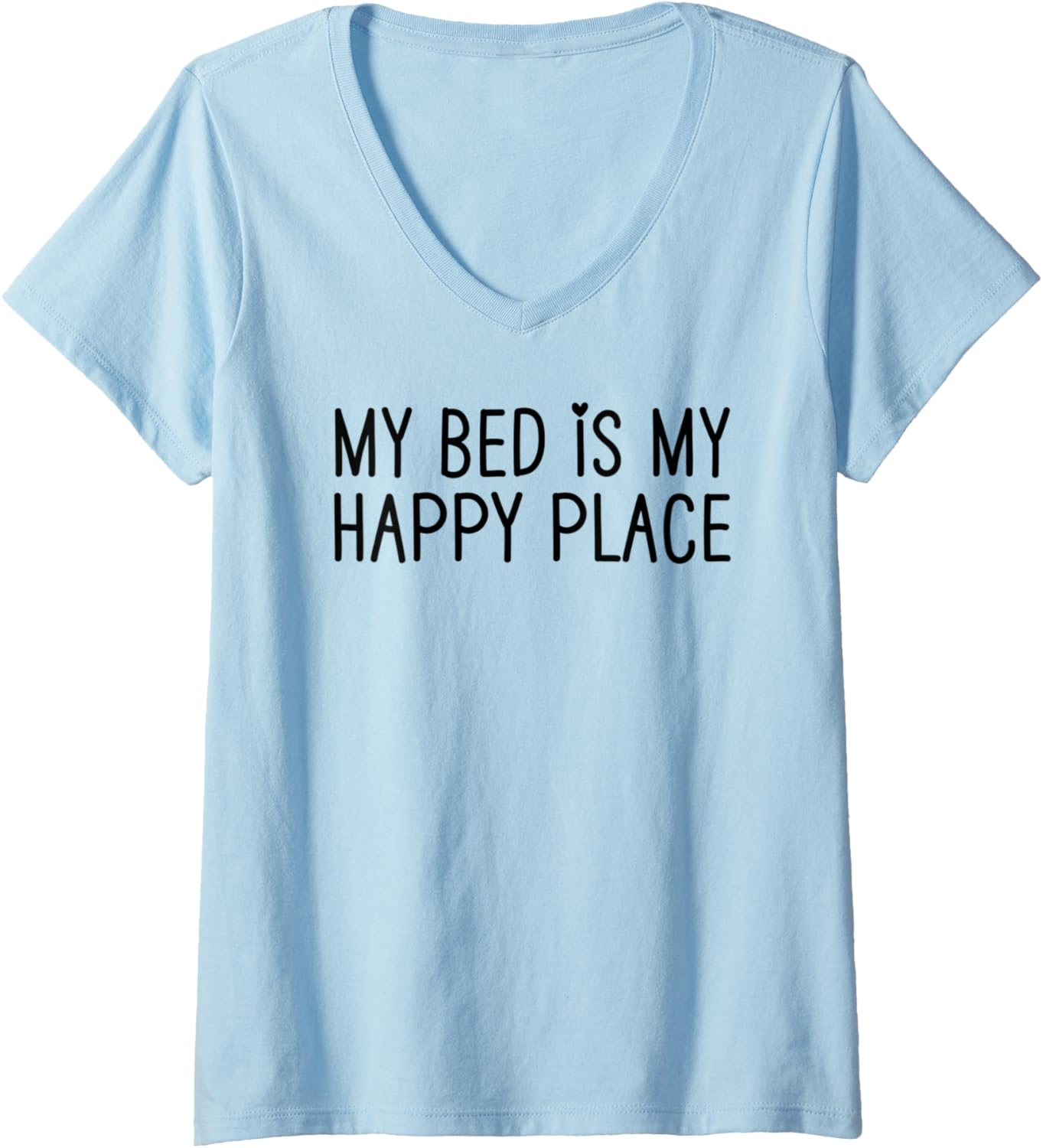 Womens My Bed is My Happy Place Kids Girls Sleeping Nap Pajama V-Neck