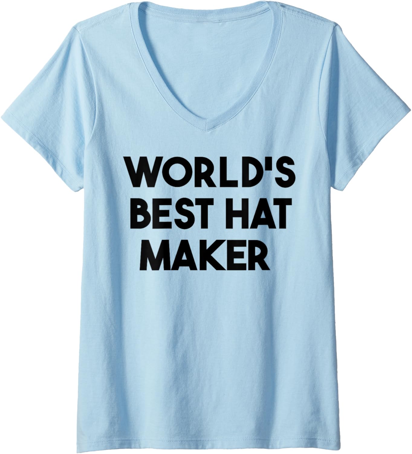 Womens World's Best Hat Maker V-Neck