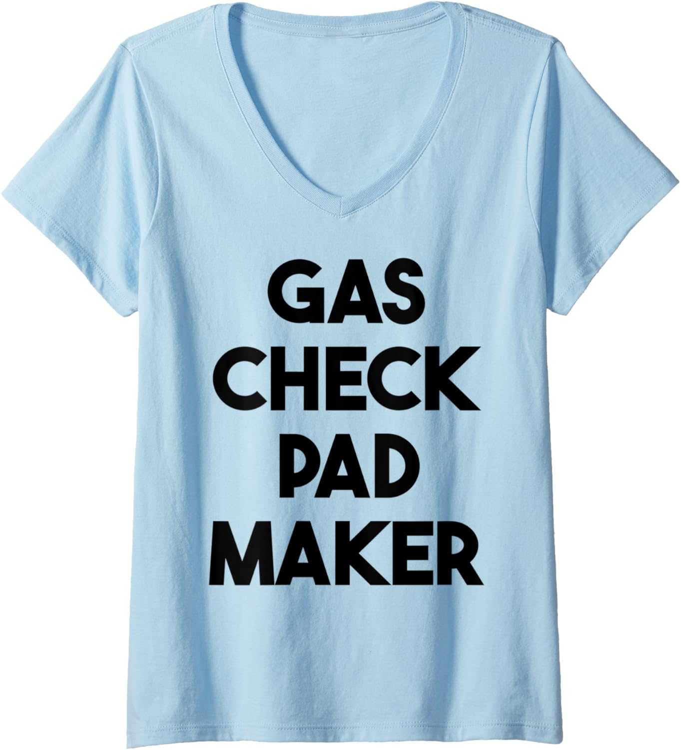 Womens Gas Check Pad Maker V-Neck