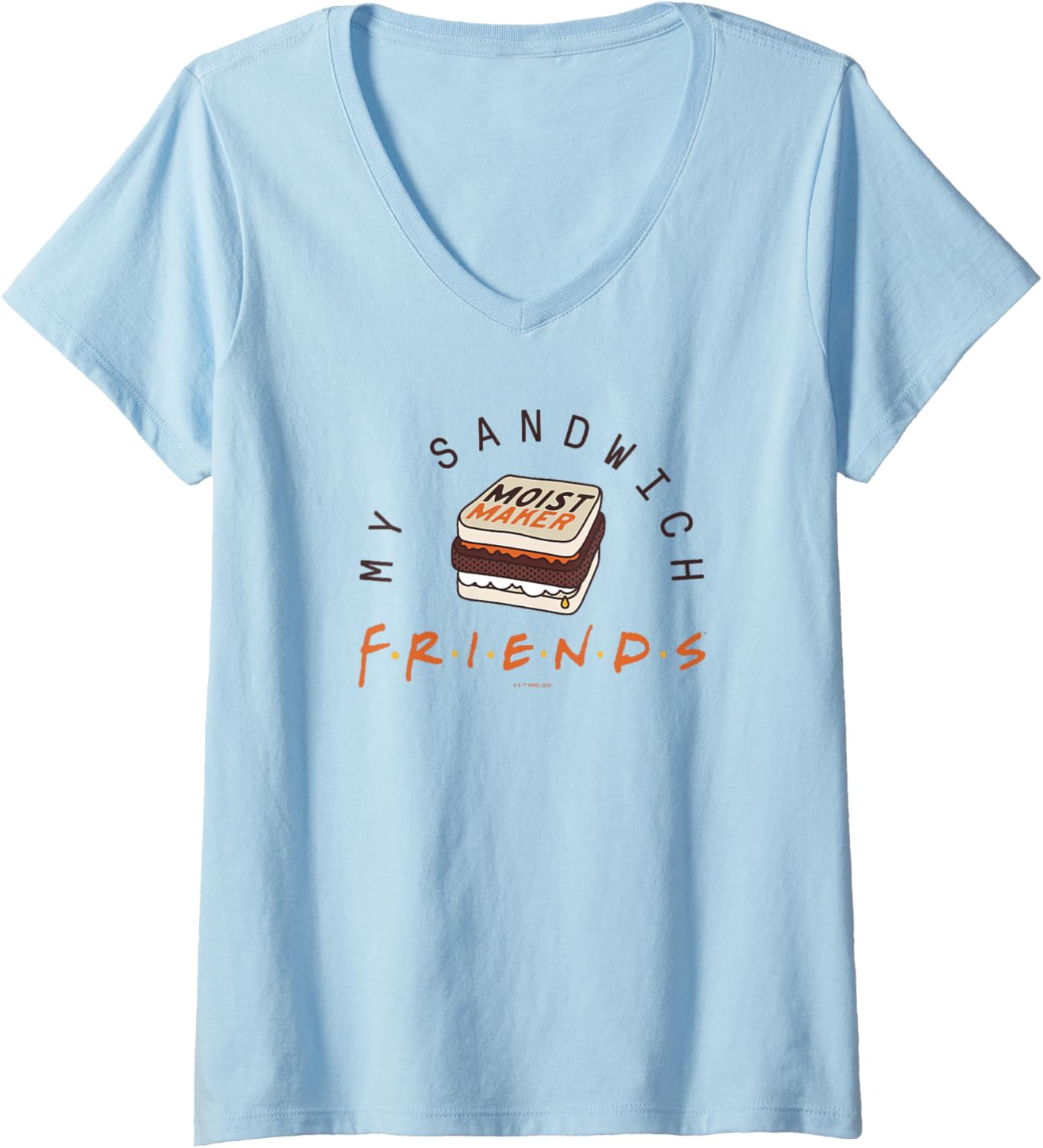 Friends My Sandwich Ross' Moist Maker V-Neck
