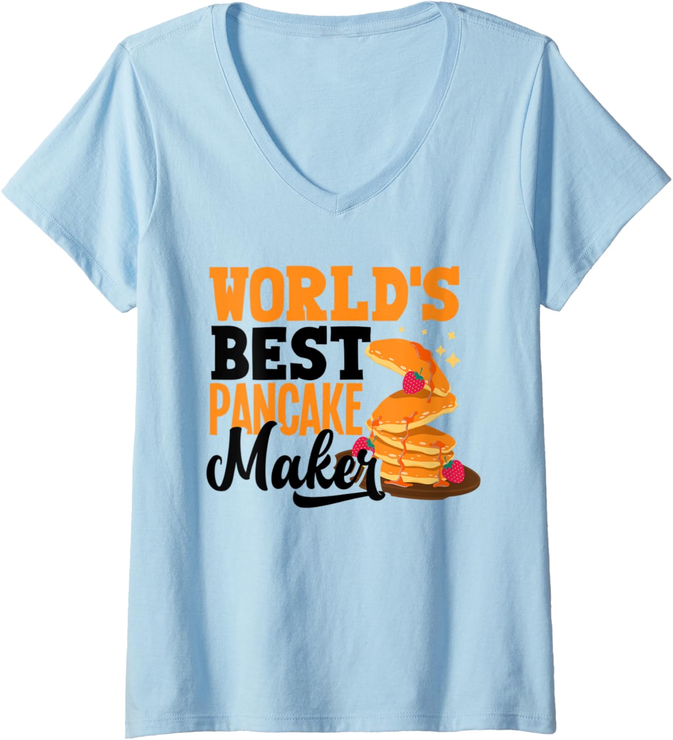 Womens Pankecake Maker Breakfast Worlds Best Pancake Maker V-Neck