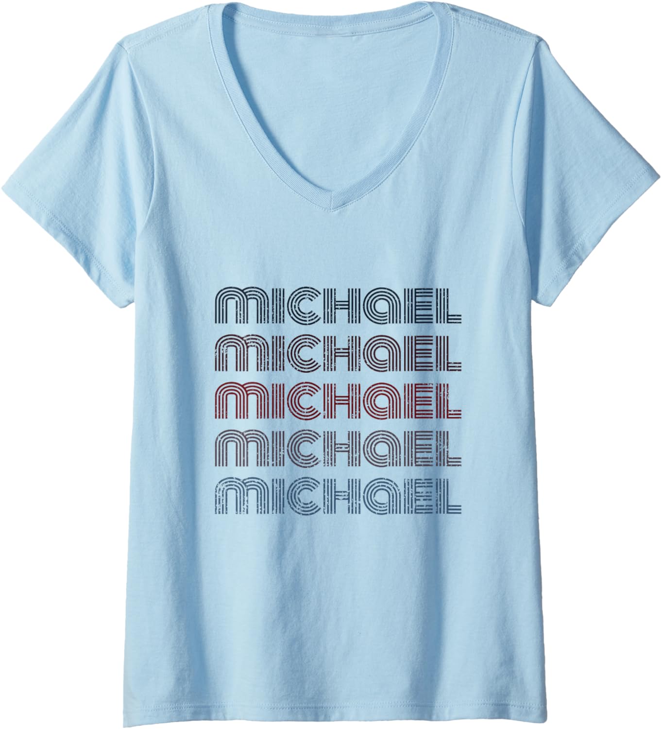 70s Vintage Personalized First Name Michael V-Neck