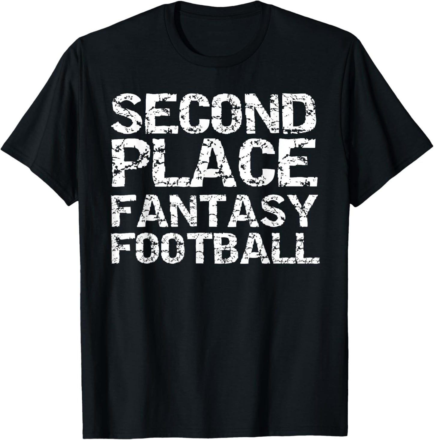 Second Place Fantasy Football Shirt Distressed 2nd Trophy
