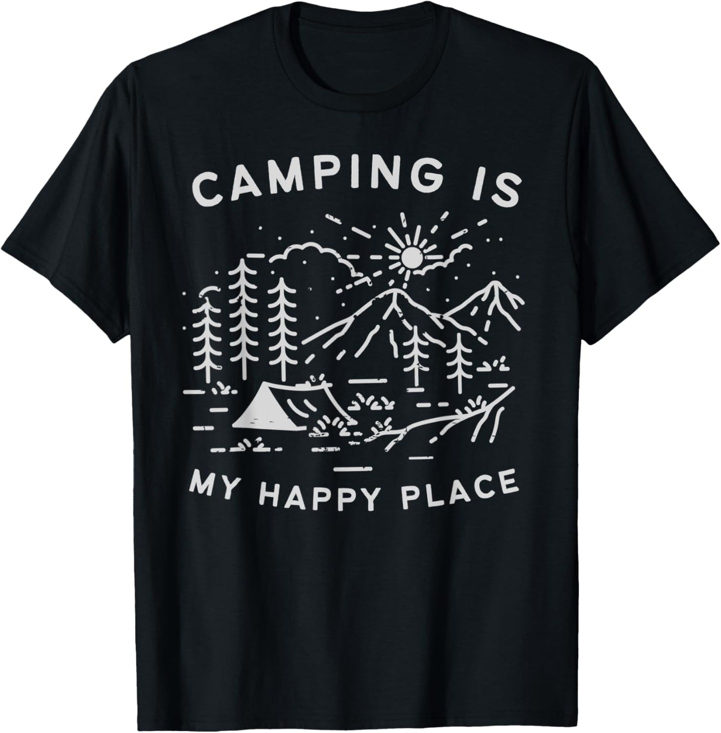 Camping Is My Happy Place Men's and Boys Camp and Hike
