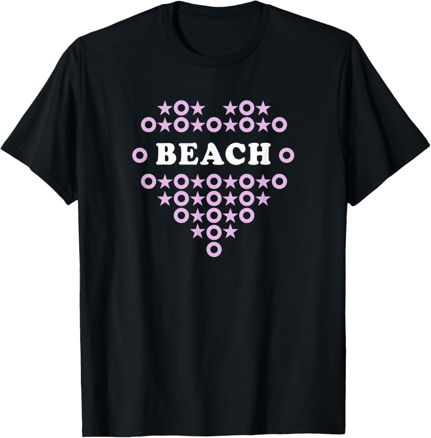 Beach Pink Heart A Great Place T-Shirt for Men Women Kids