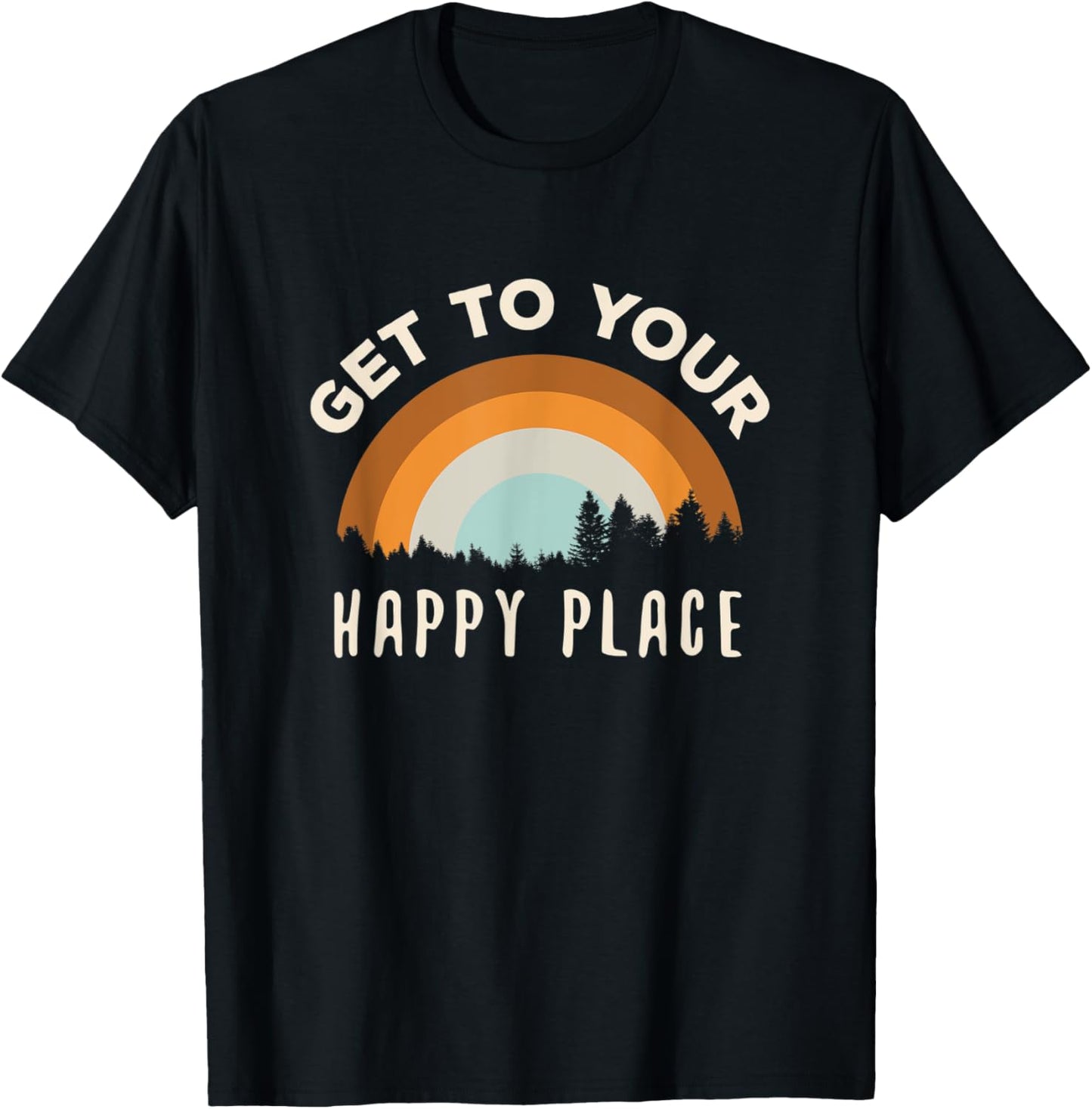 Vintage Retro Get to Your Happy Place Sunset