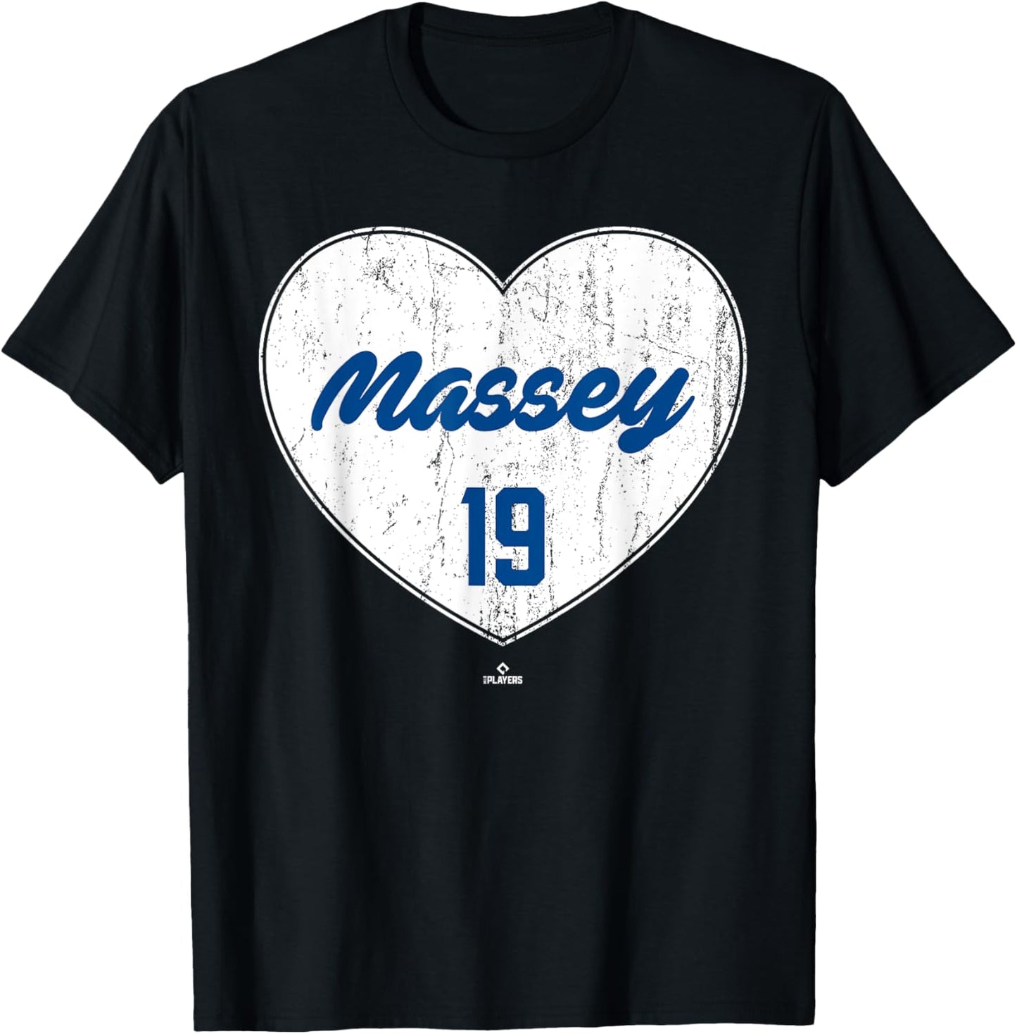 Distressed Heart Michael Massey Kansas City Baseball MLBPA