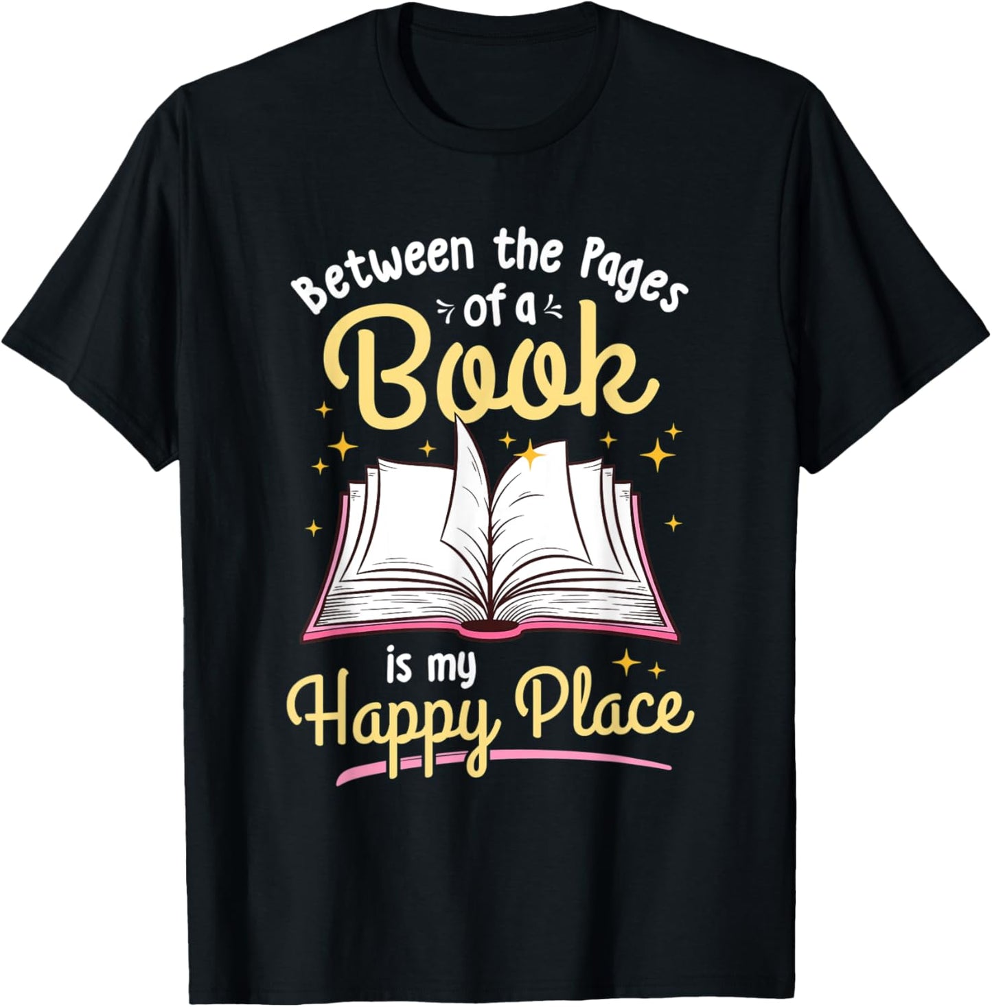 Book Lovers Quote Reading Gift for Men Women My Happy Place