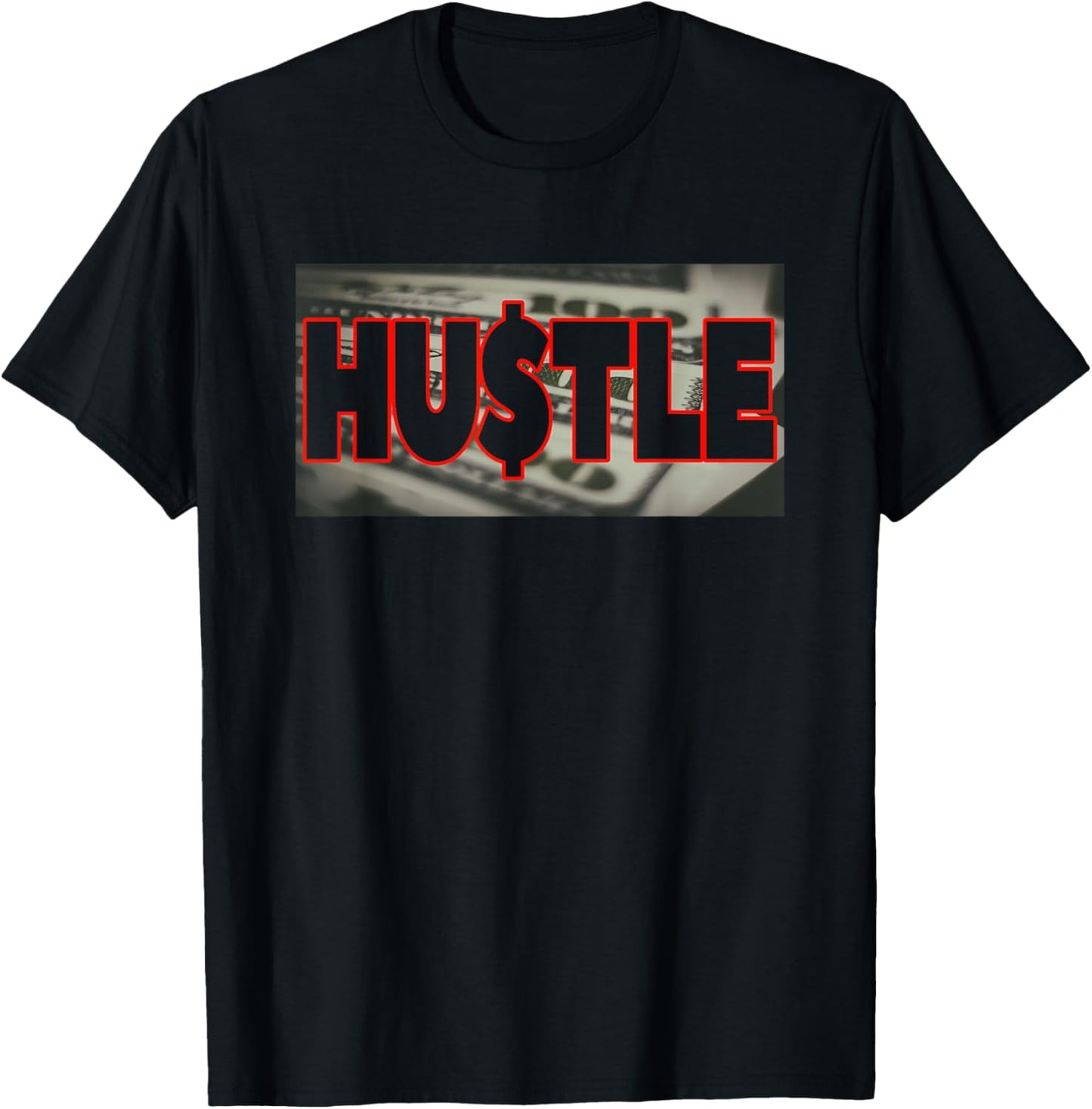 Eat Sleep Hustle Repeat - Motivational T-Shirt for Men, Black, Small