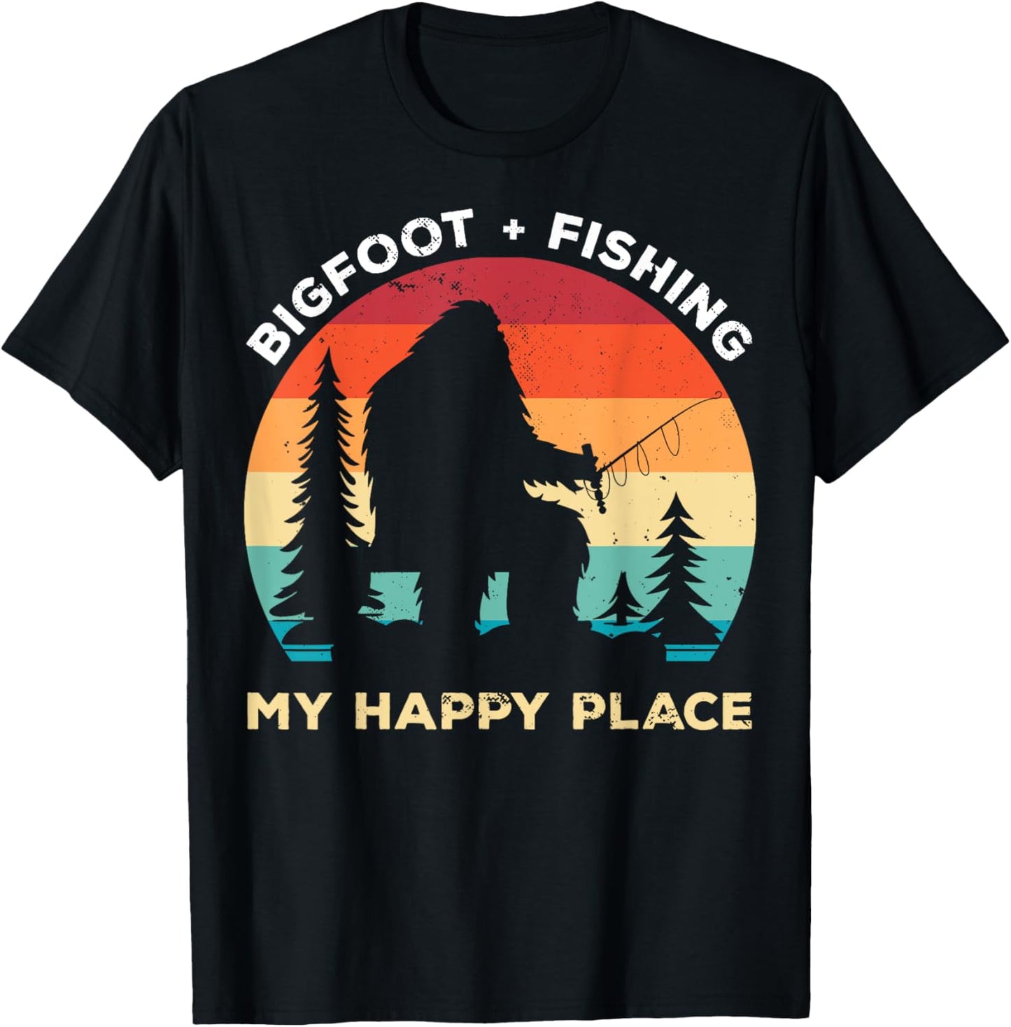 Bigfoot + Fishing = My Happy Place Vintage Bigfoot Lover
