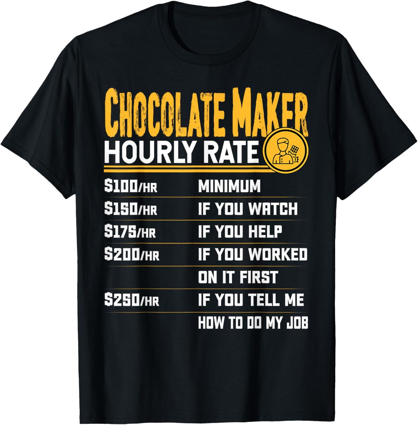 Chocolate Maker Hourly Rate - Funny Chocolate Lover