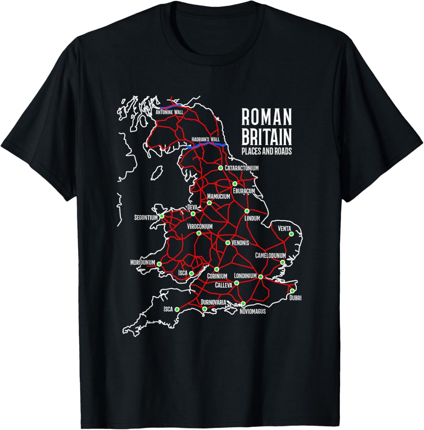 Roman Britain Places and Roads Map