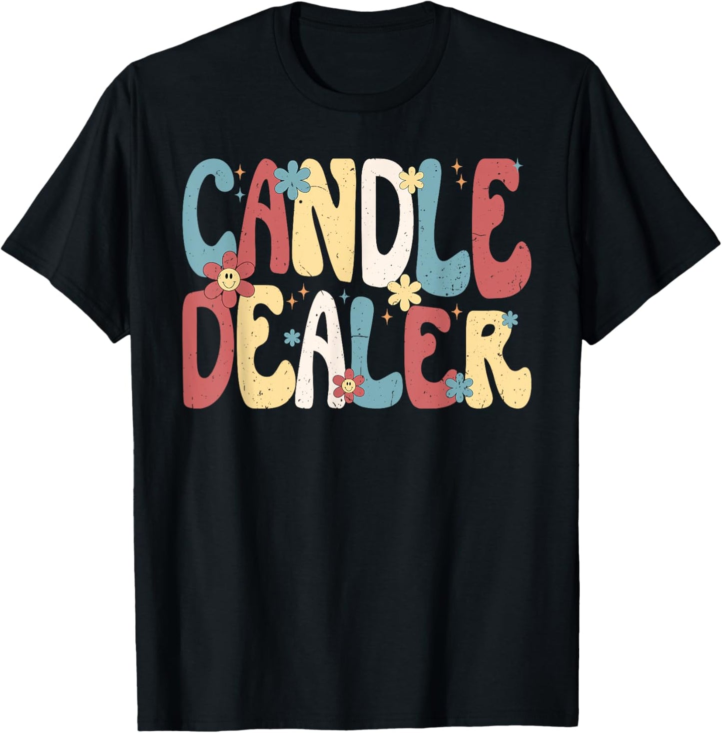 Candle Dealer Retro Groovy Floral Design For Candle Maker