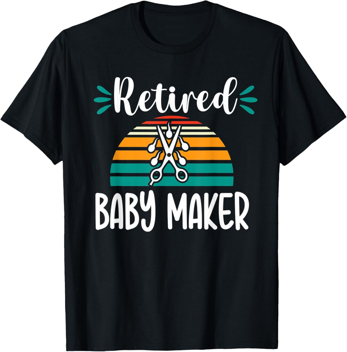 Retro Sunset Vasectomy Surgery Humor Retired Baby Maker