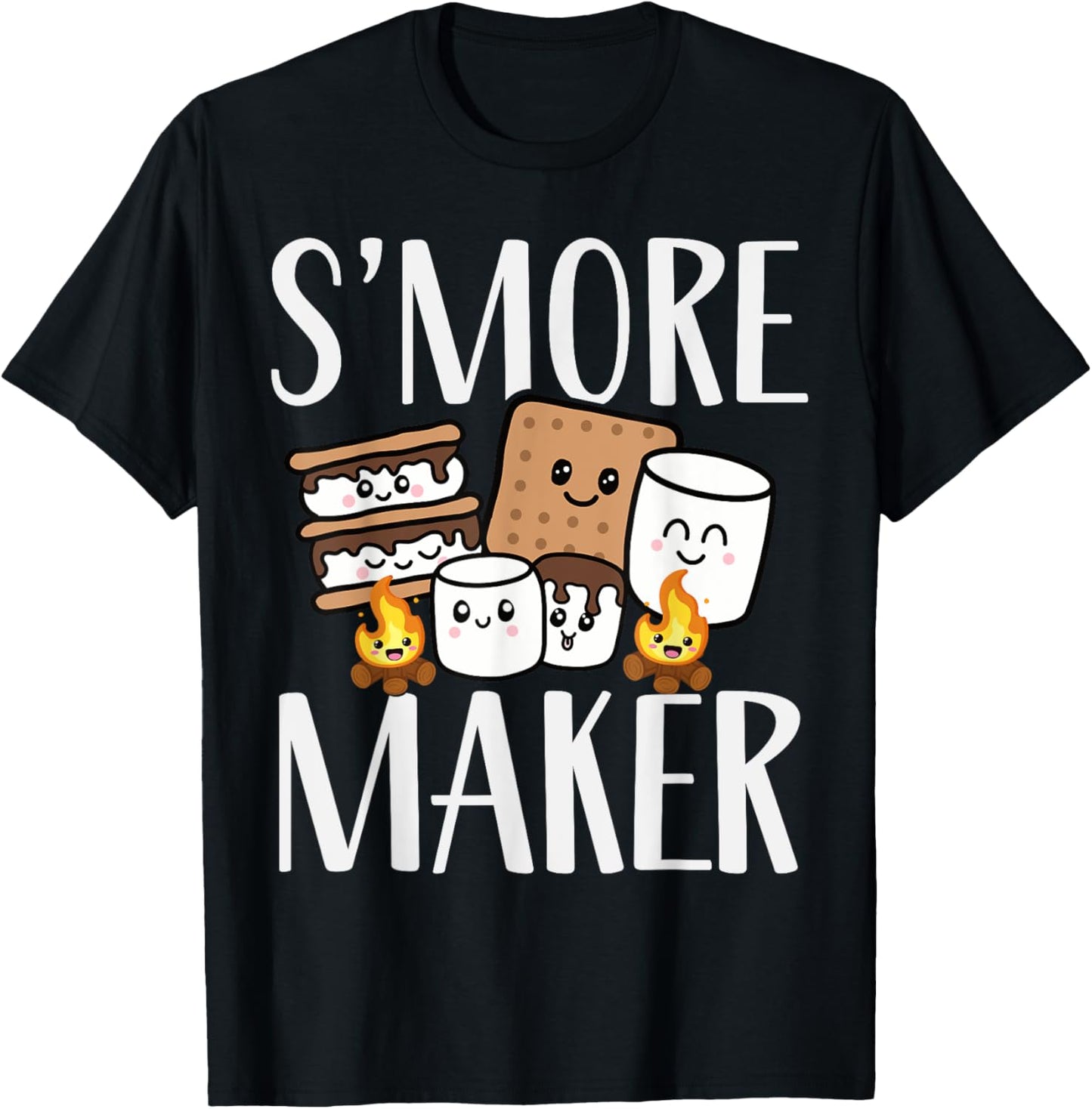 Smore Maker, Funny Kawaii S'more Summer Camper Team Squad T-Shirt for Men Women Kids