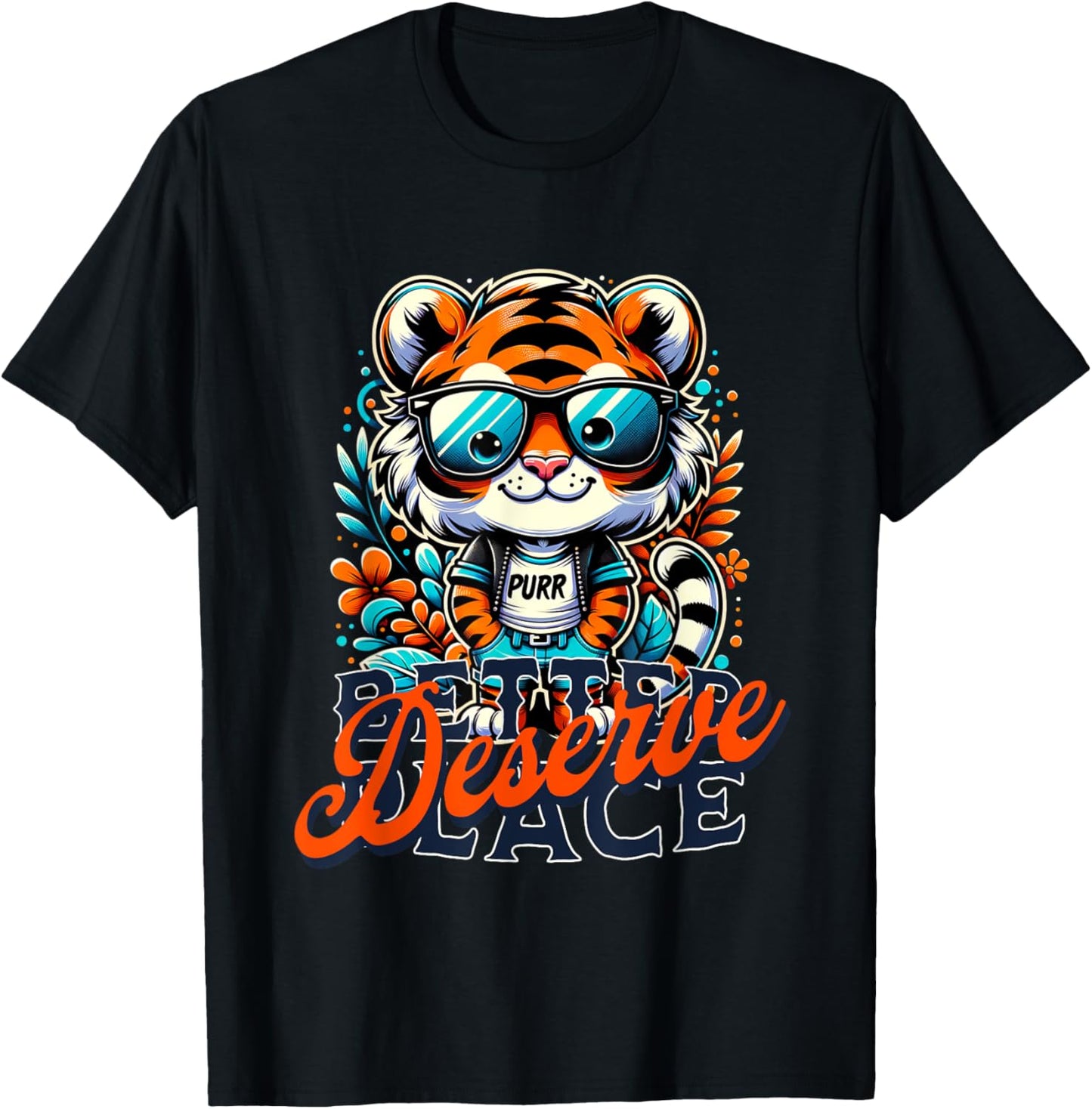 Better Place Deserve, Cute Styled Tiger With Sunglasses