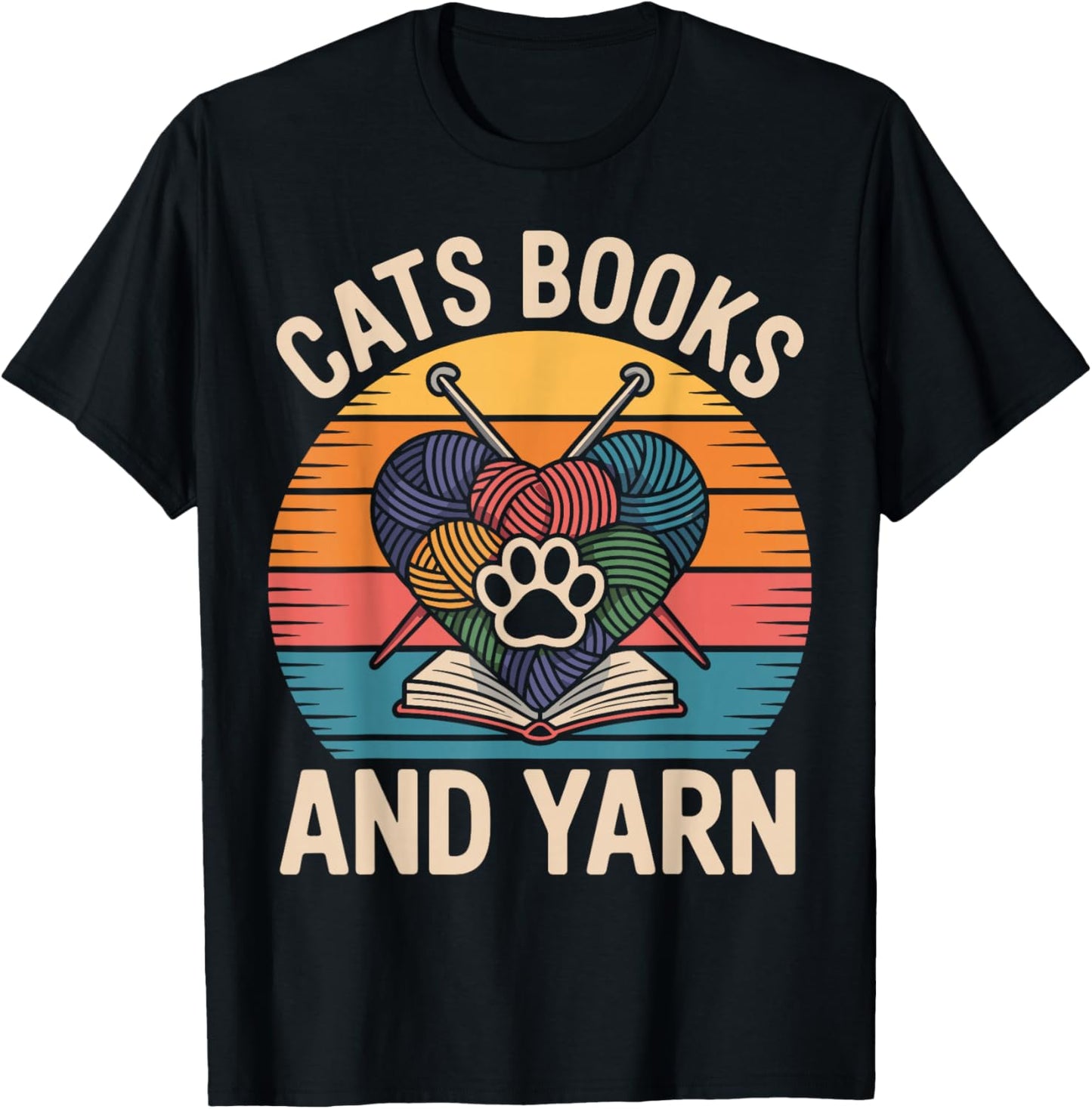 Cats Books And Yarn Funny Crocheting