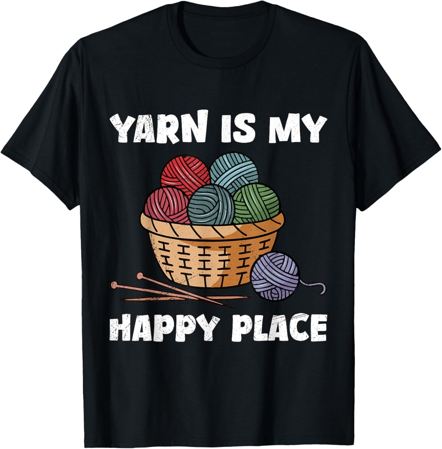 Yarn Collection YARN IS MY HAPPY PLACE Funny Yarn Collector