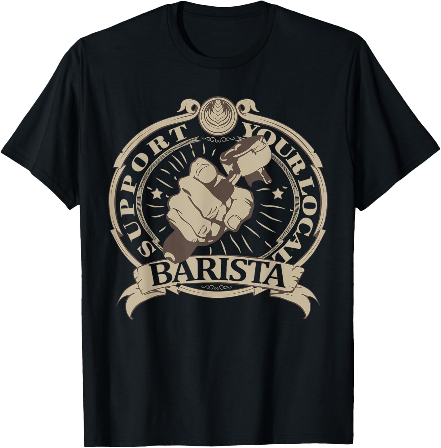 Support Your Local Barista Coffee Maker Classic Cool Graphic