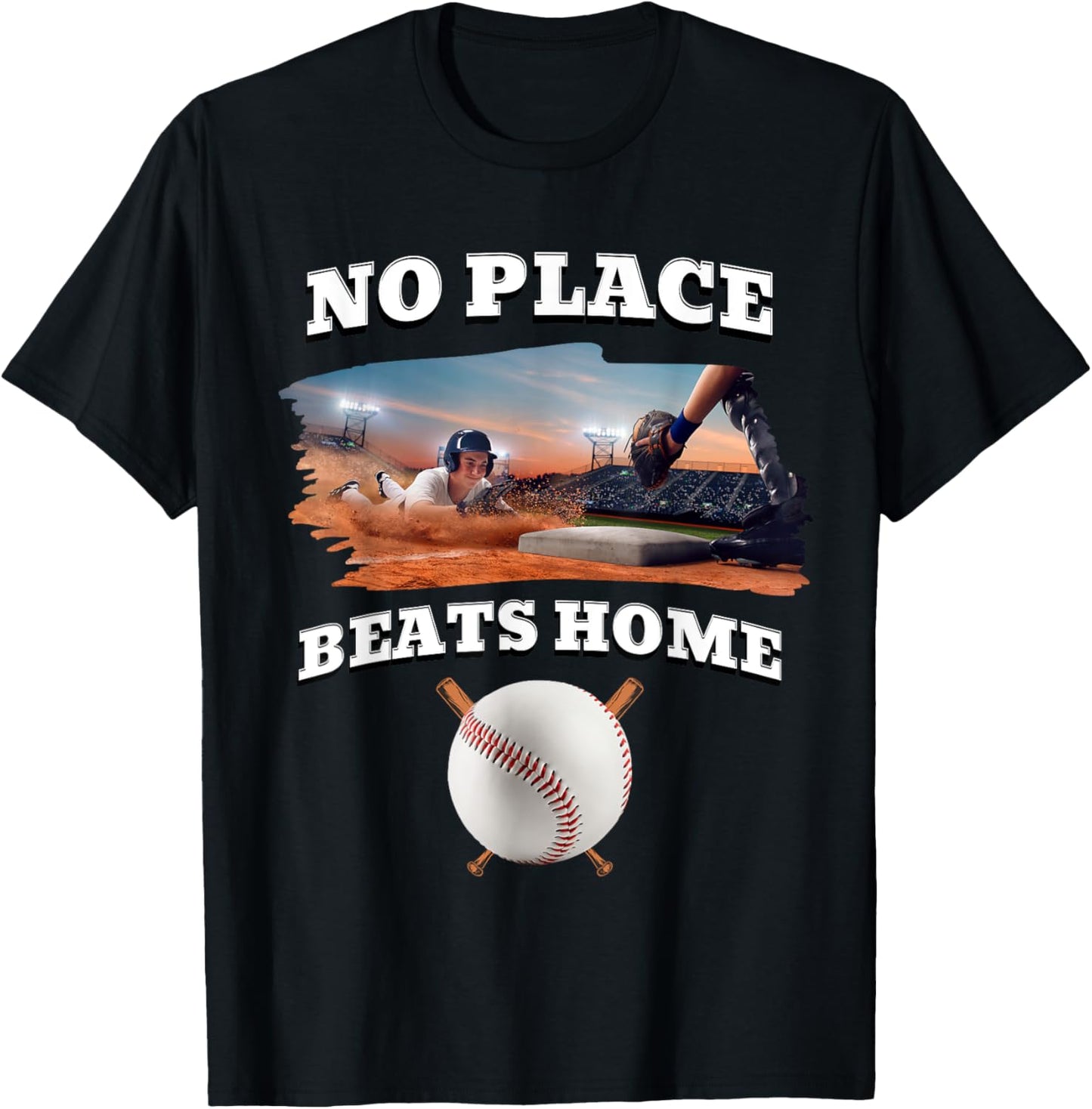 Funny No Place Beats Home Baseball Kids Boys