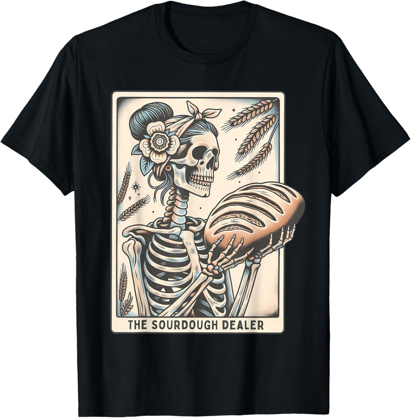 Sourdough Bread Tarot Card Skeleton Homemaker Baking